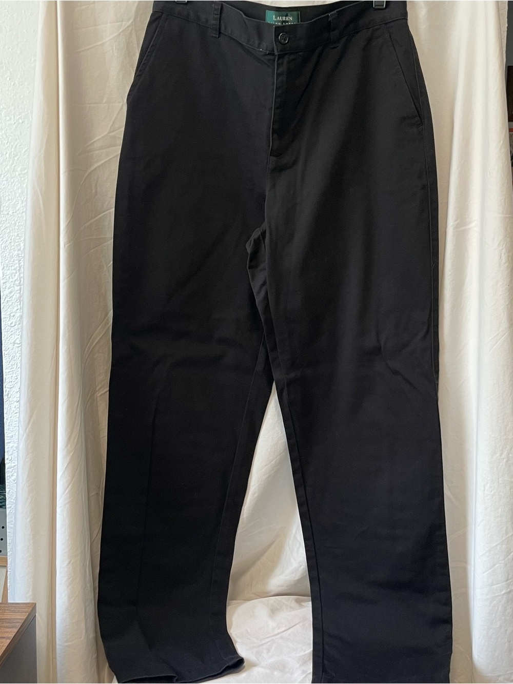 Lauren Ralph Lauren Black Women's Straight-Leg Trousers